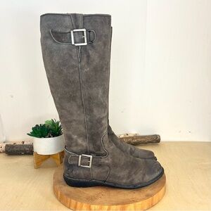 *Born | Distressed Suede Riding Boots in Taupe F35522 CIG18 Size 7